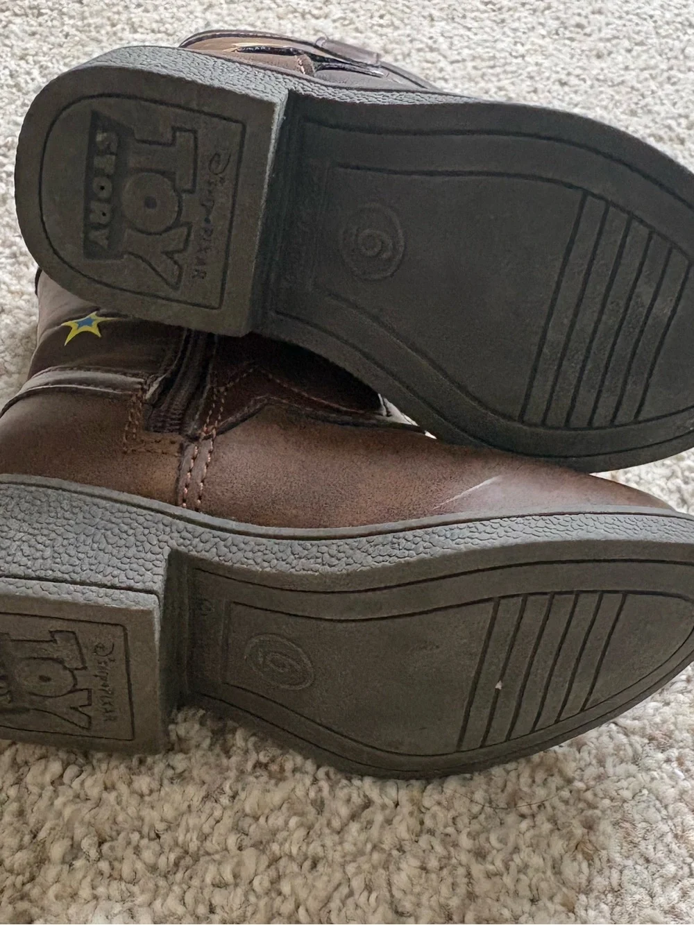 Toddler Toy Story Boots - Brown 6: Woody Western Style, Disney Licensed, Zipper
